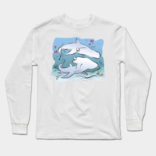 Hammerhead Couple (Color) Long Sleeve T-Shirt